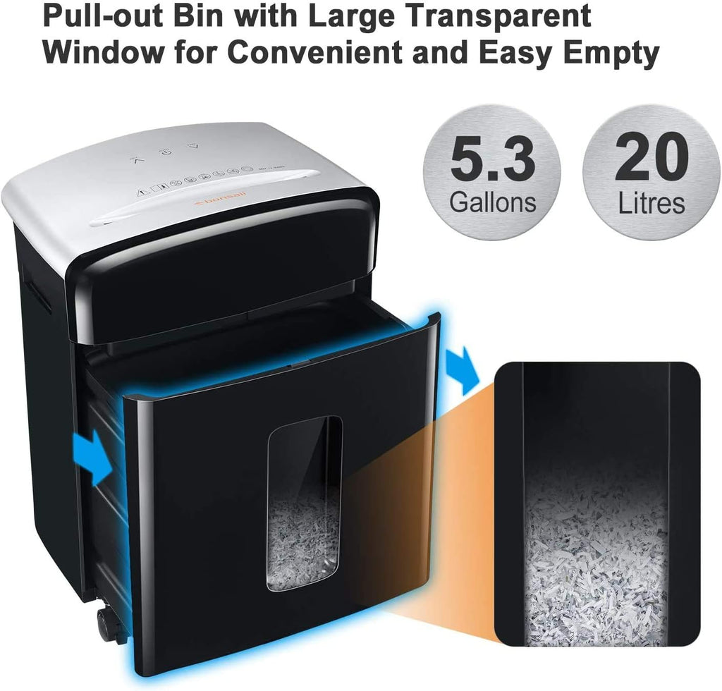 12-Sheet Micro Cut Paper Shredder with Pullout Basket N121809