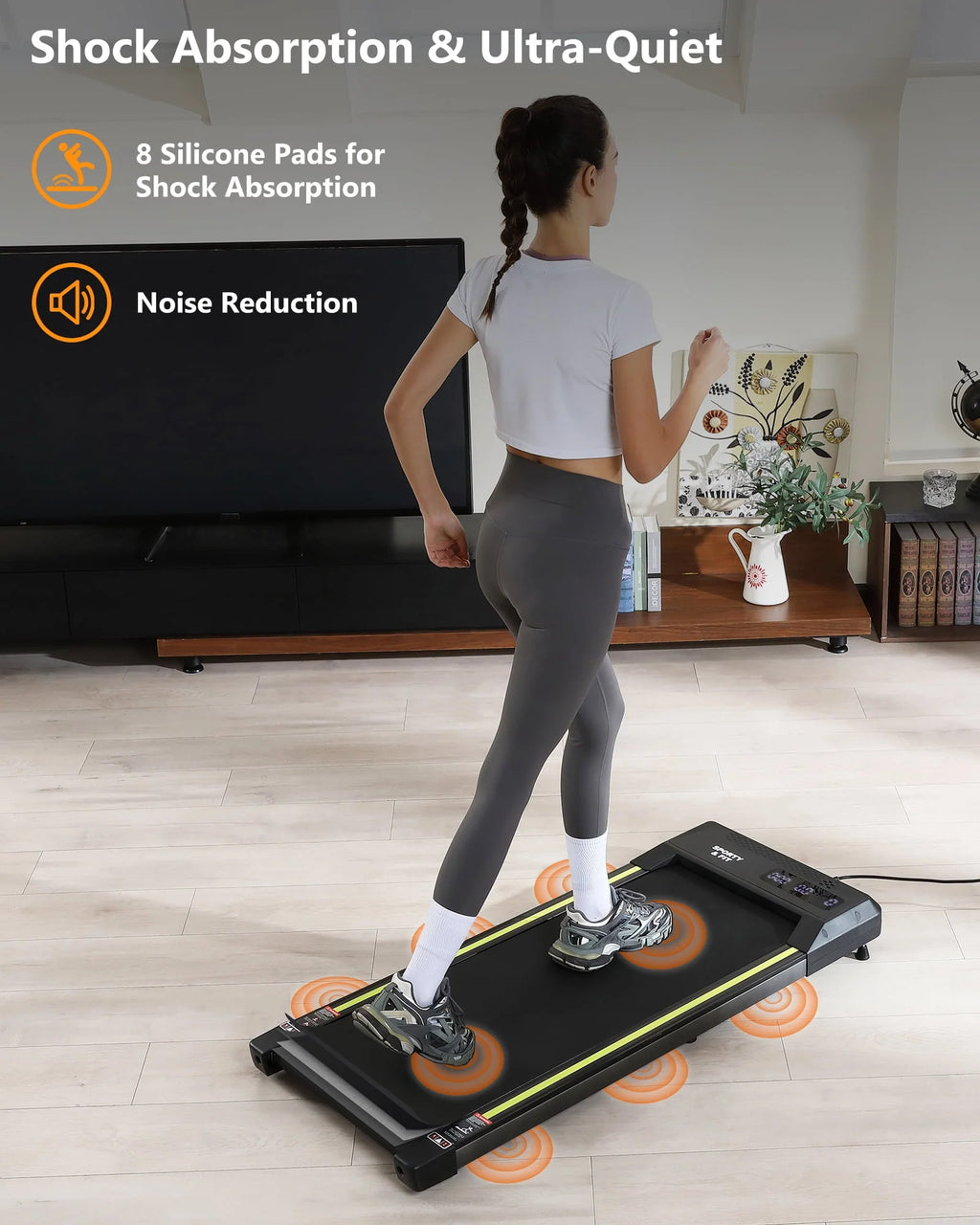 Walking Pad Treadmill 265 lb Capacity with LCD Display G473190