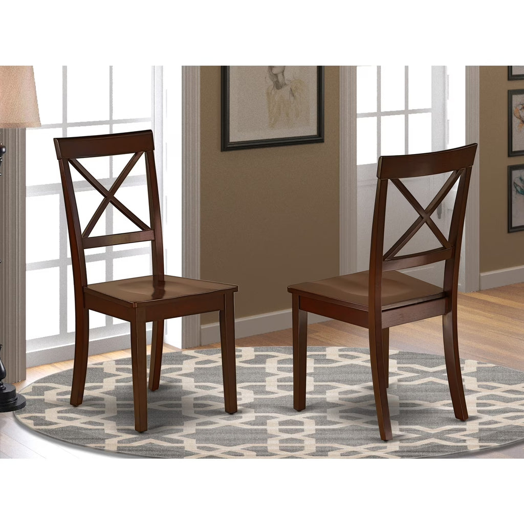 Black And Cherry Finish Wood Seat Chair T715742