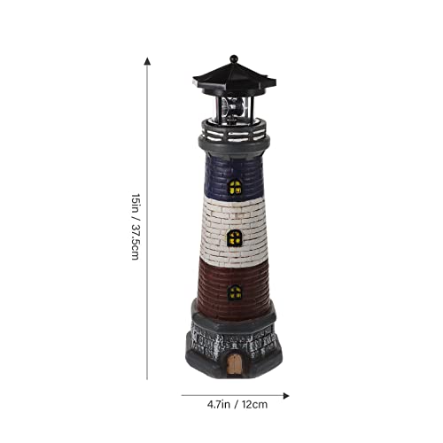 Solar Powered Lighthouse Statue Lamp R2334