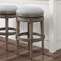31"H Backless Swivel Bar Stool Weathered Gray N51159
