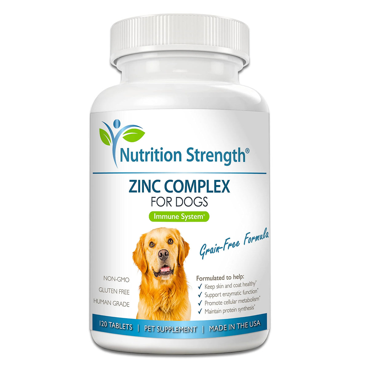 Zinc for Dogs with Biotin Folate Selenium Vitamin E 120 Chewable Tablets Q7462