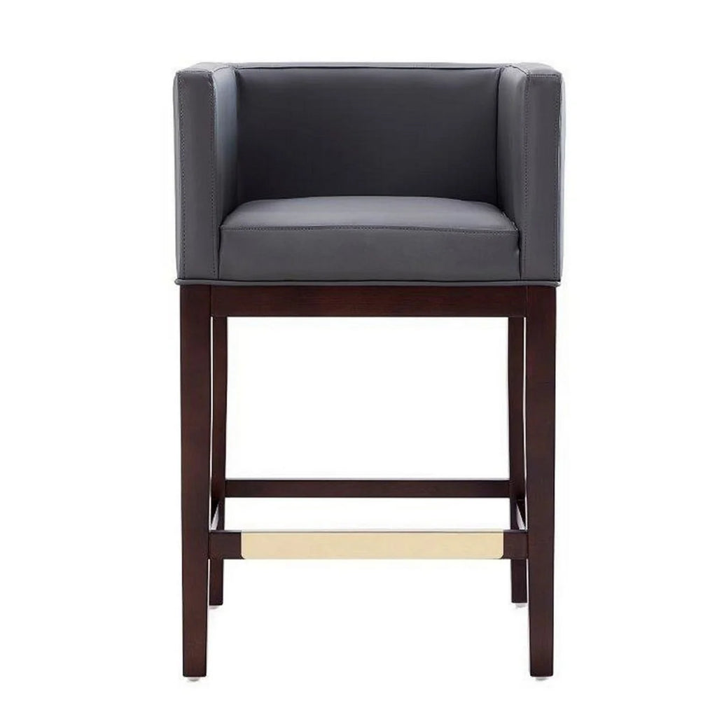 Grey and Dark Walnut Beech Wood Counter Height Bar Stool O58559