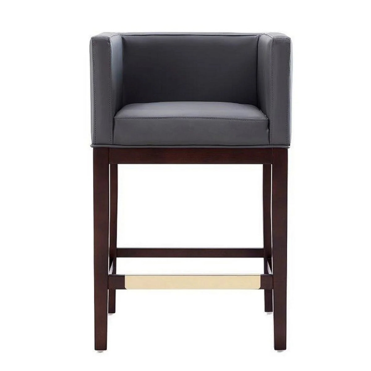 Grey and Dark Walnut Beech Wood Counter Height Bar Stool O58559