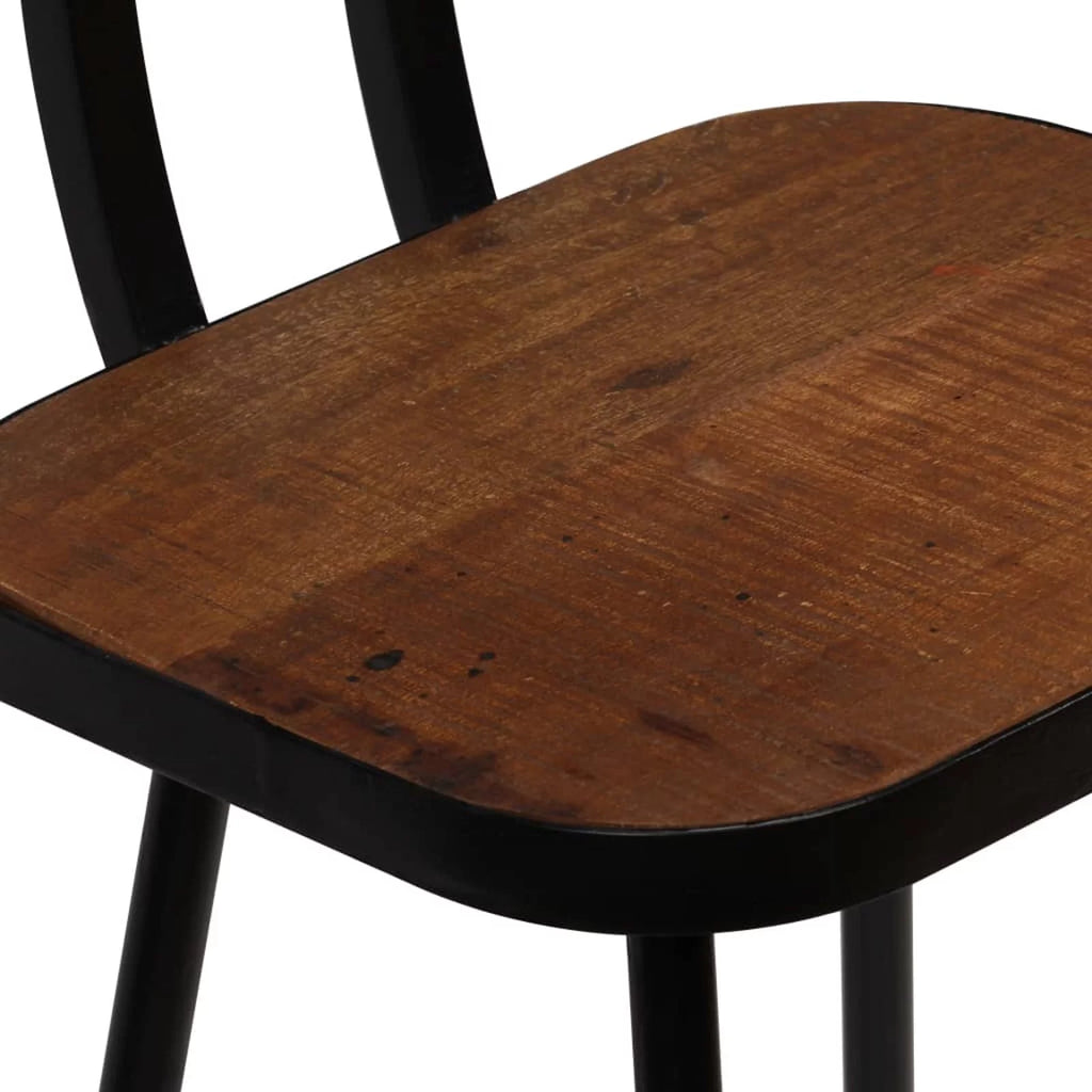 2 Piece Bar Stools with Backrest Steel Frame S364