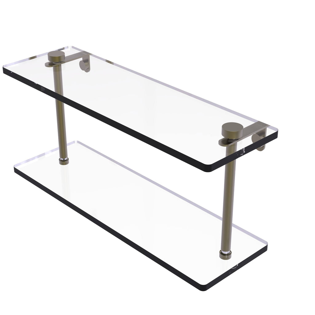 Oil Rubbed Bronze Two Tiered Glass Shelf W596
