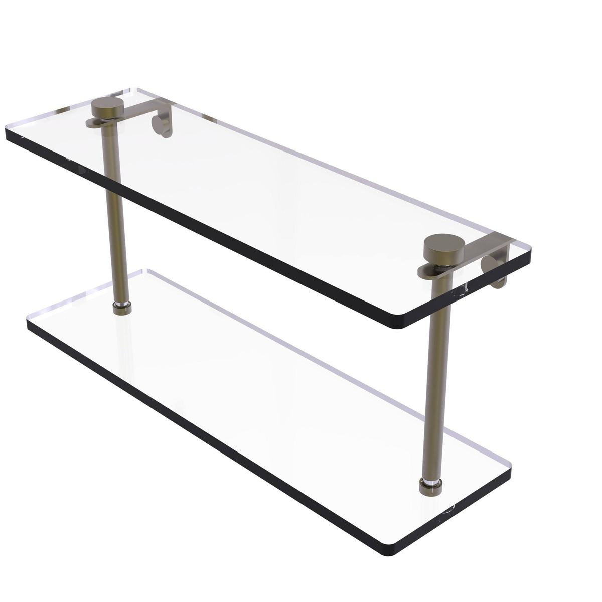 Oil Rubbed Bronze Two Tiered Glass Shelf W596