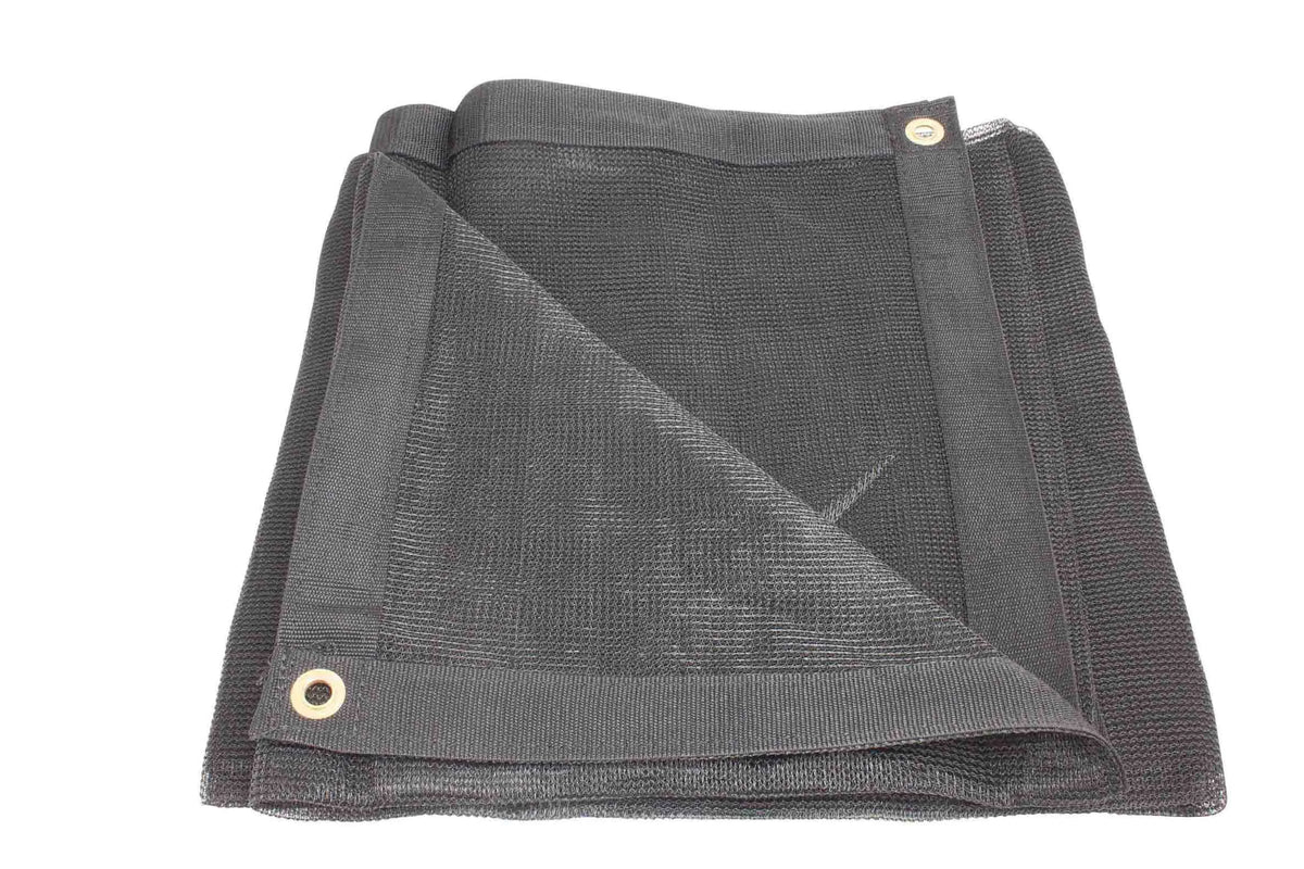 Black Heavy Duty Shade Mesh Tarps 6 oz with Grommets L6256