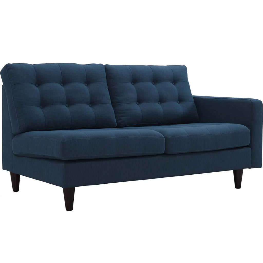 Navy Blue Fabric Sectional Sofa U168155