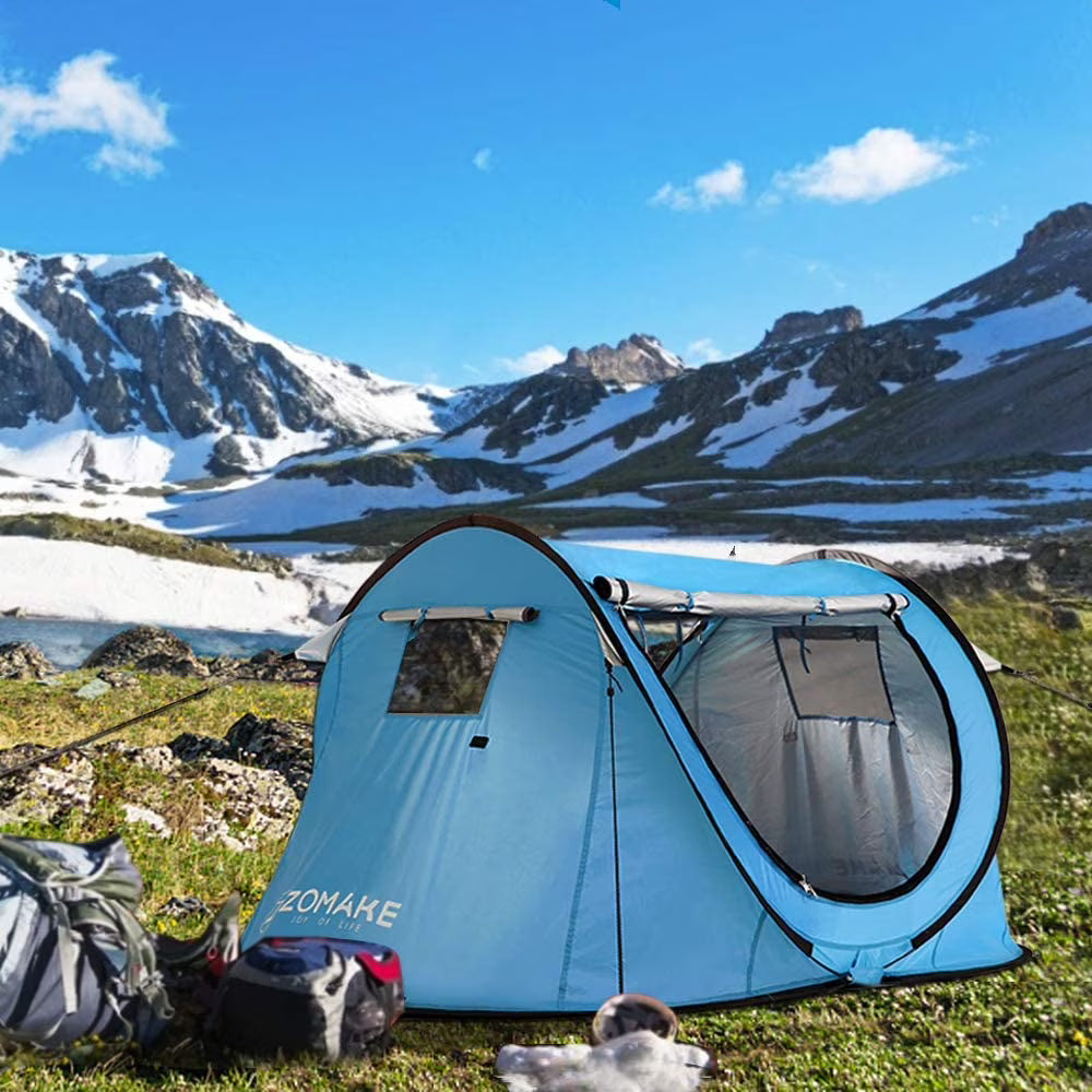 Pop Up Tent 3 4 Person Beach Tent Sun Shelter with UV Protection U711