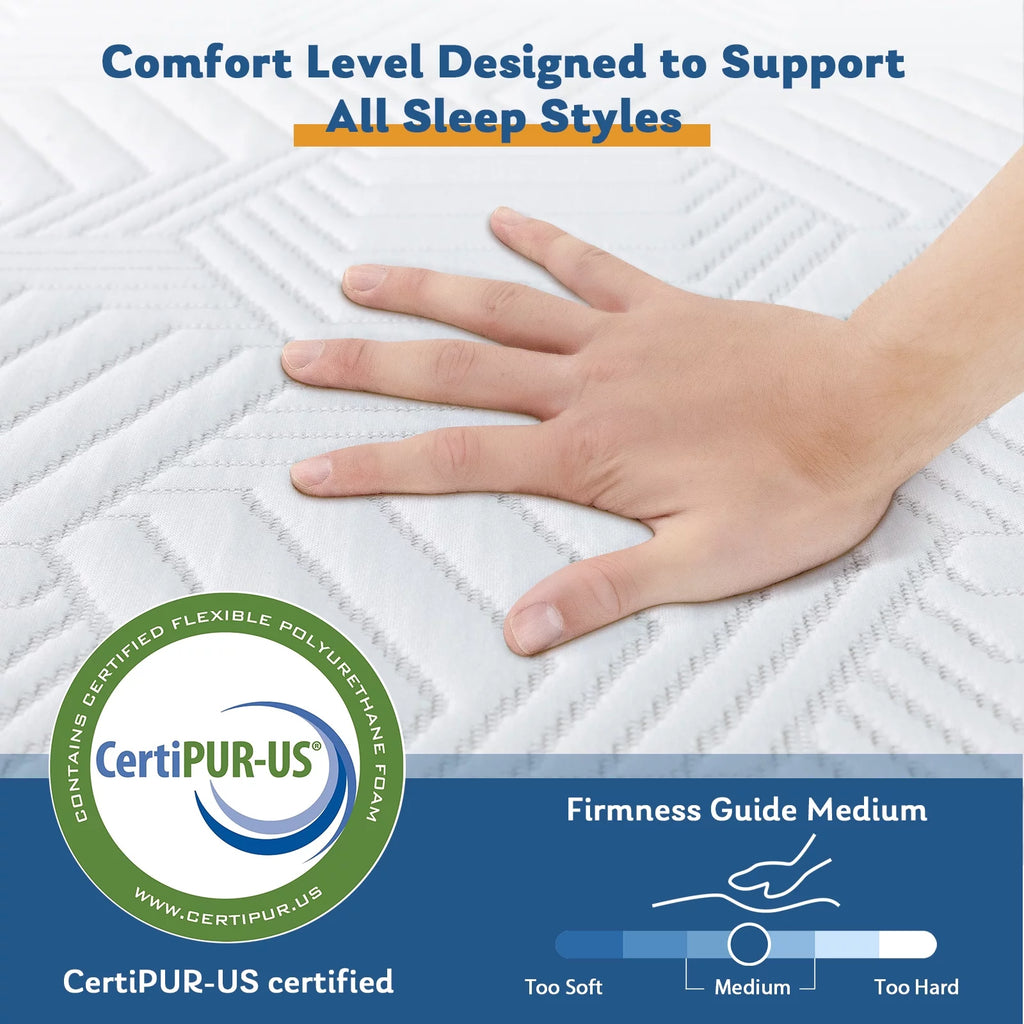 Twin Size 12 inch Gel Memory Foam Mattress J646189