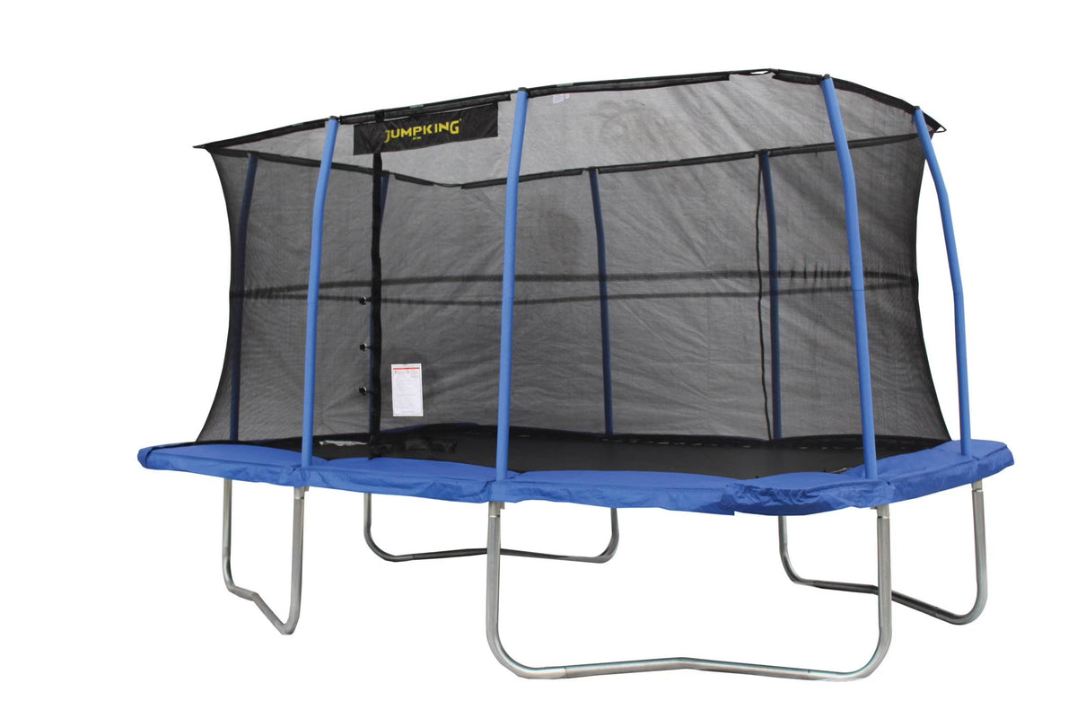 10 x 14 Ft Rectangular Trampoline with Safety Net Enclosure, Blue W4532