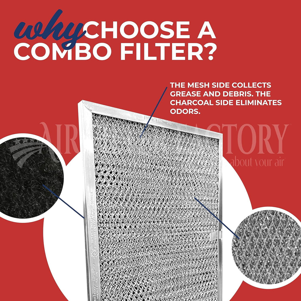 5-13/16 X 10 X 3/8 Inches Aluminum Charcoal Combo Filter Set R272