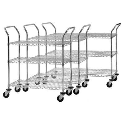 Chrome Wire Shelf Cart A997