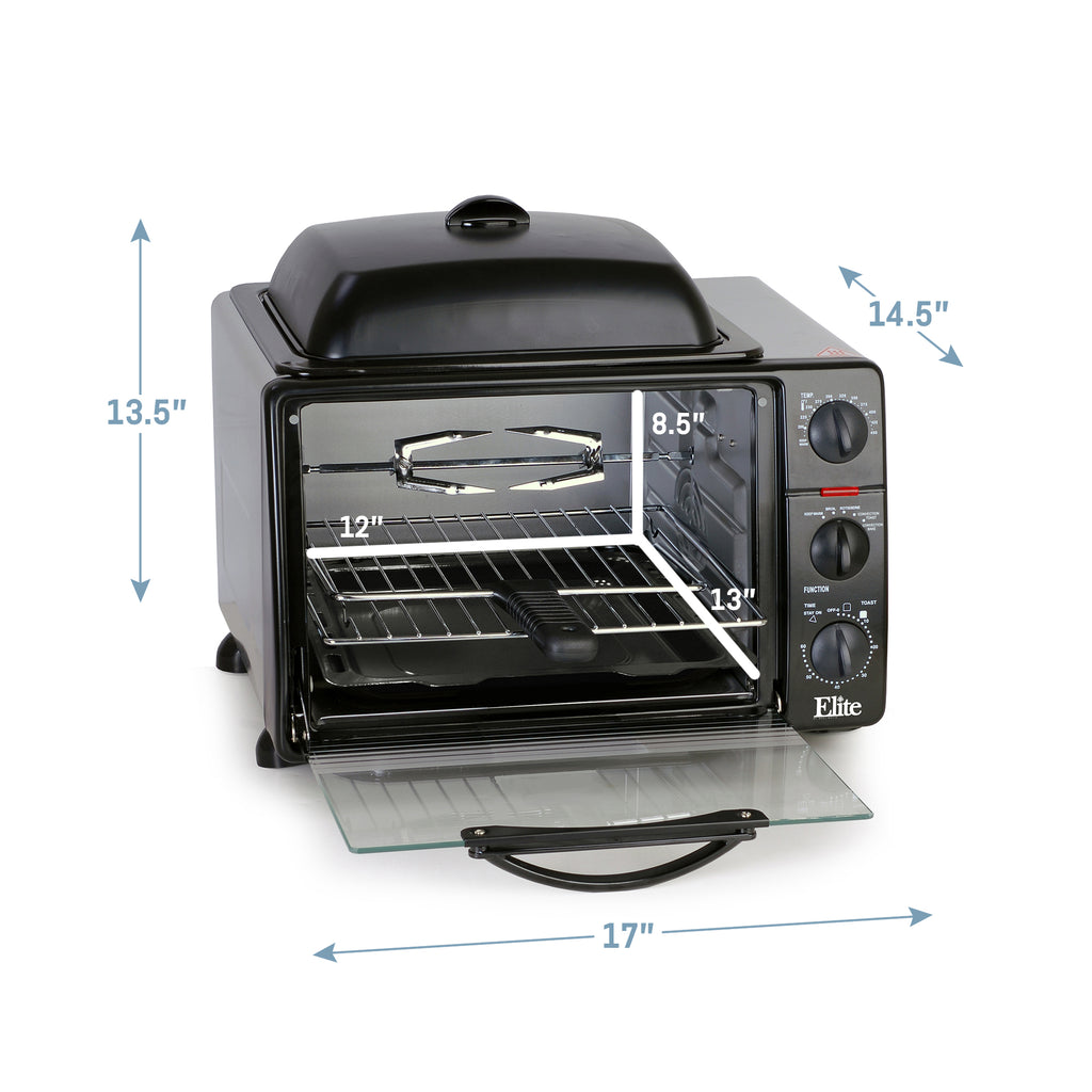 8 Cu Ft. Toaster Oven with Rotisserie and Grill/Griddle Top V25677