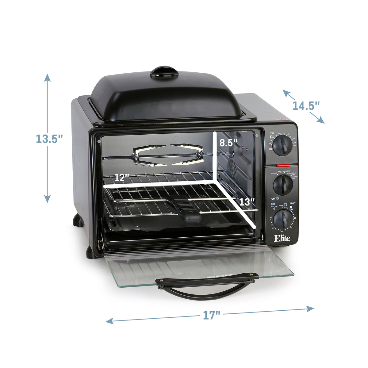 8 Cu Ft. Toaster Oven with Rotisserie and Grill/Griddle Top V25677