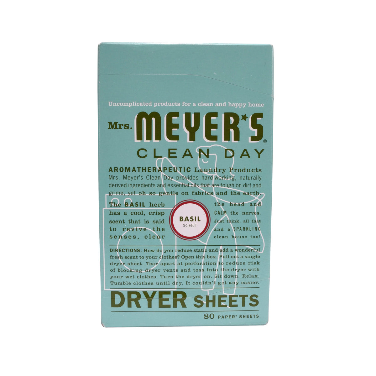 Basil Dryer Sheets 80 CT Pack of 6 X349