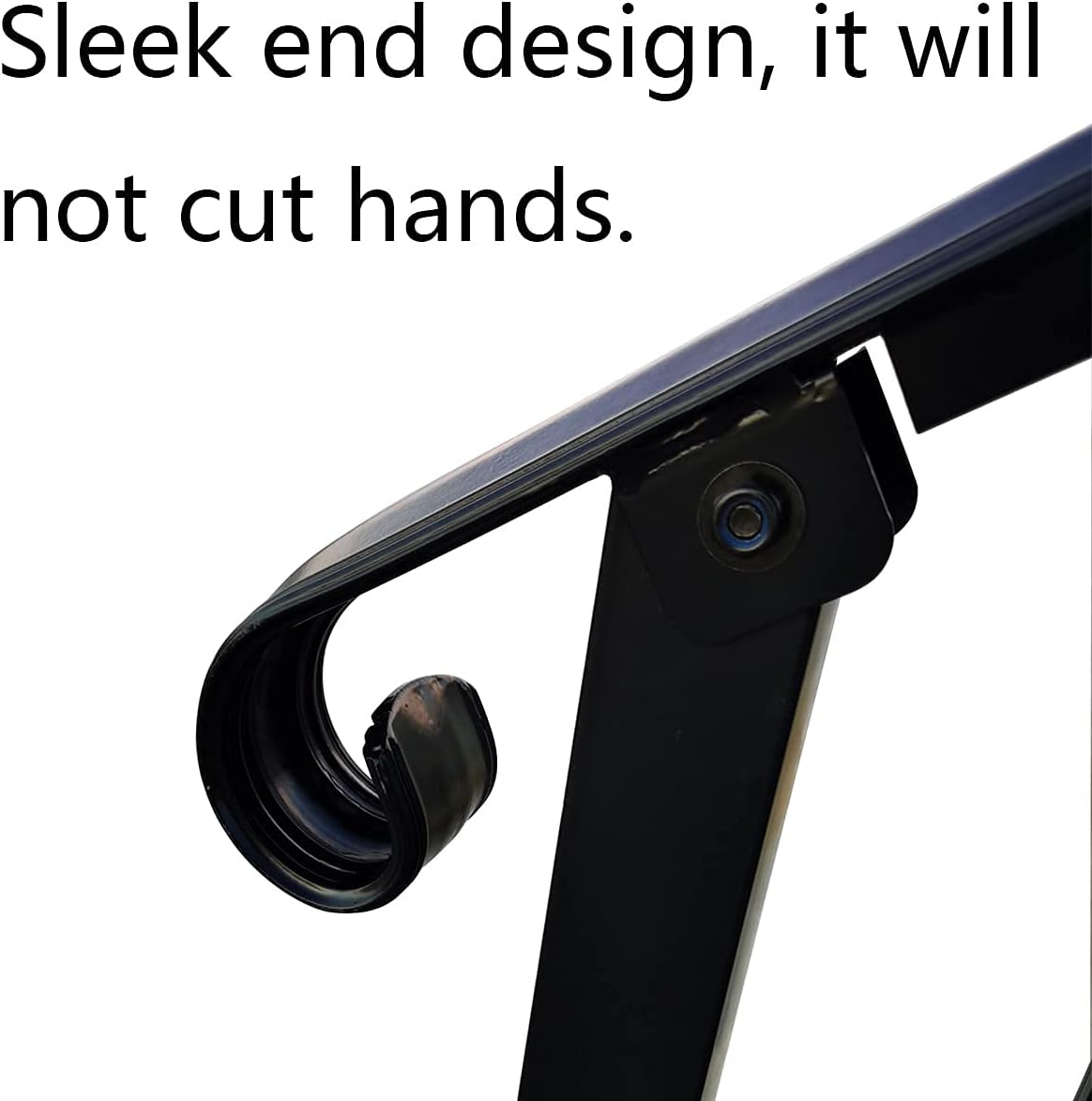 Black Metal Handrail Stair Railing Kit for 1 to 2 Step E5925