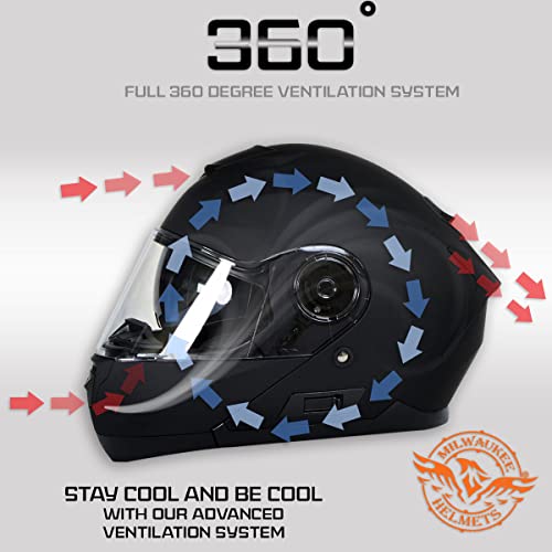 Flat Black Modular Motorcycle Helmet N4829