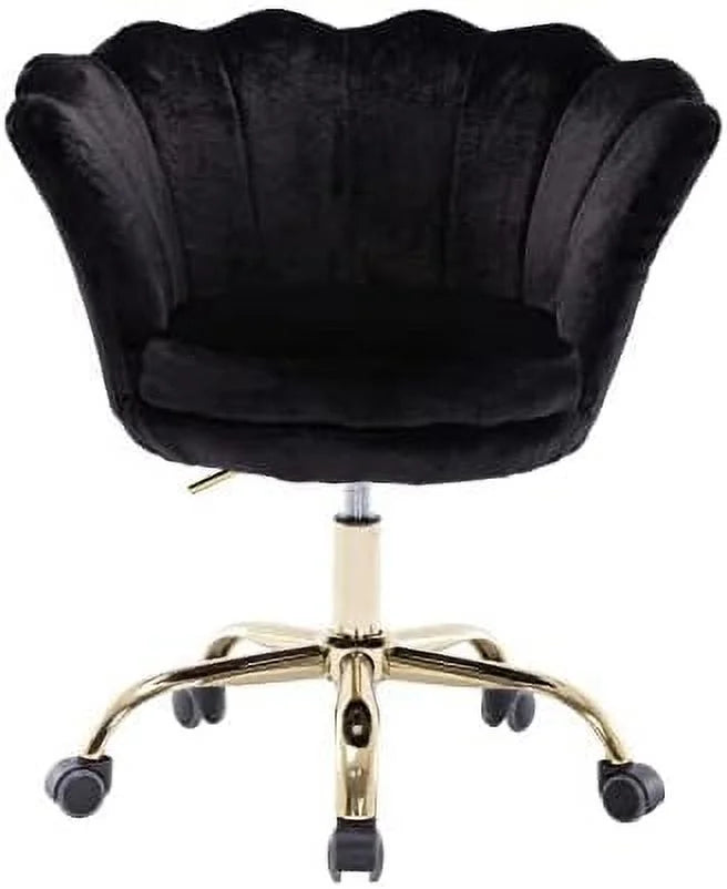 Velvet Adjustable Desk Chair with Wheels A959
