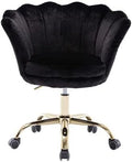 Velvet Adjustable Desk Chair with Wheels A959
