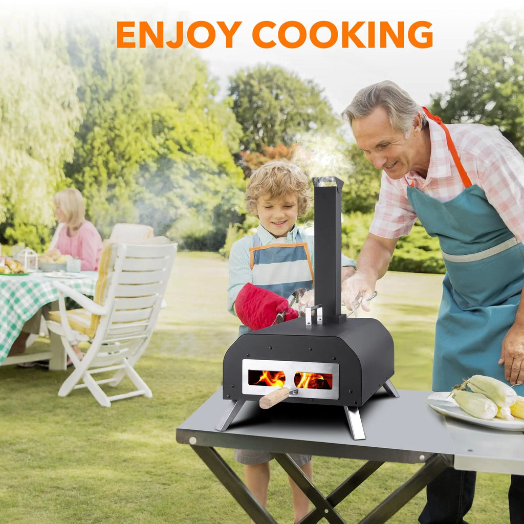 13 Wood Fired Stainless Steel Pizza Oven with Pizza Stone E348366