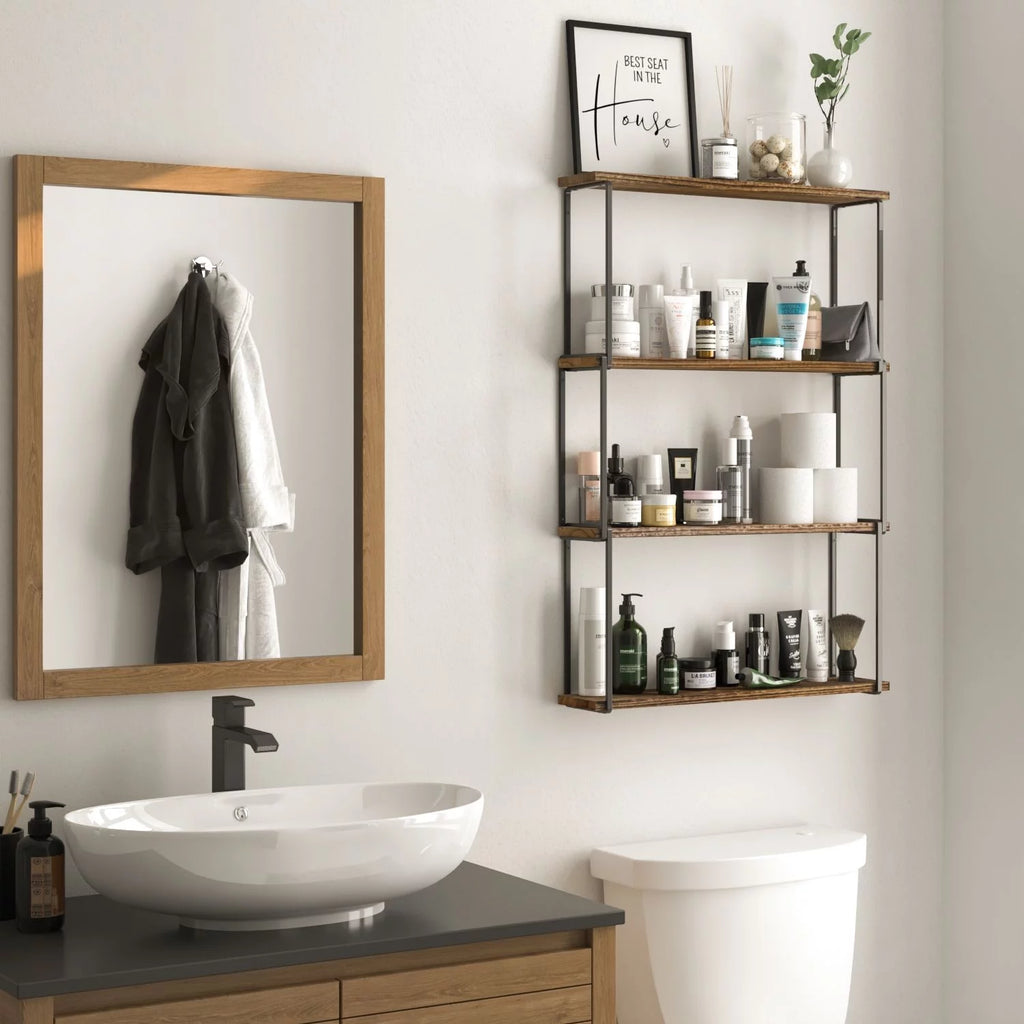 4-Tier Floating Shelves Wall Storage T874193