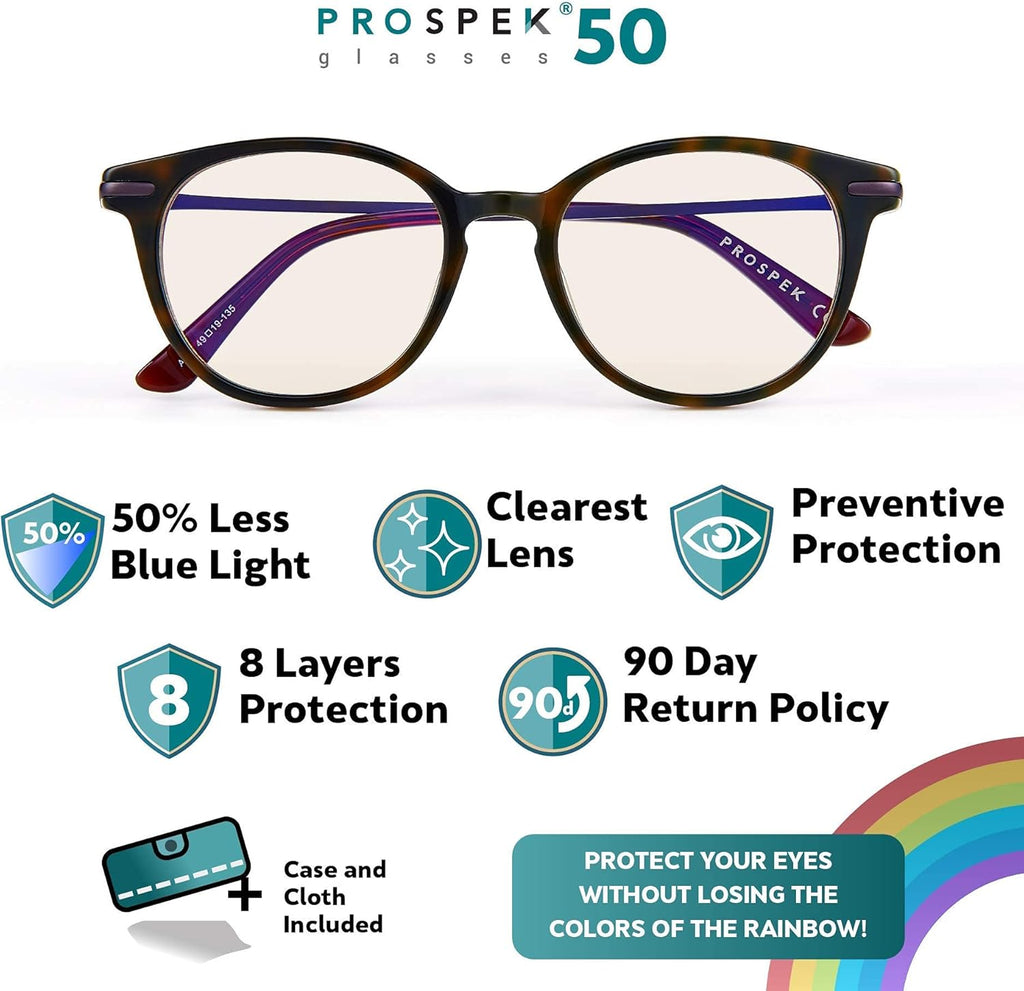 Blue Light Blocking Computer Glasses, Granite, Anti Glare Clear Lens K120661