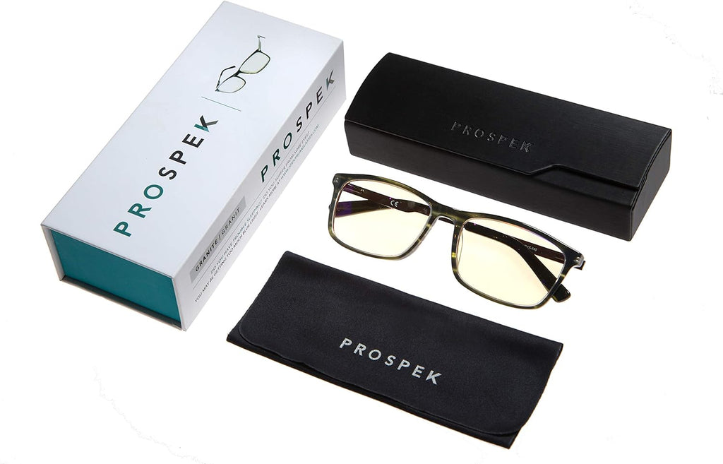 Blue Light Blocking Computer Glasses, Granite, Anti Glare Clear Lens K120661