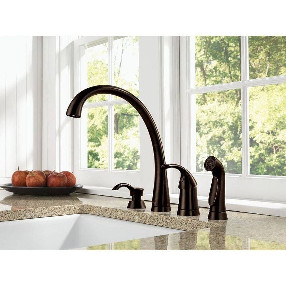 Chrome Single Handle Kitchen Faucet with Spray X23809