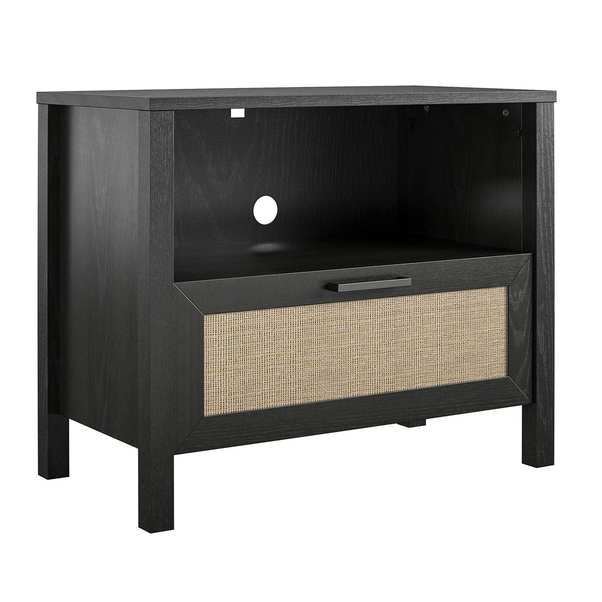 Black 1 Drawer Nightstand W85998