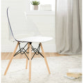 Clear and White Dining Side Chair C67117