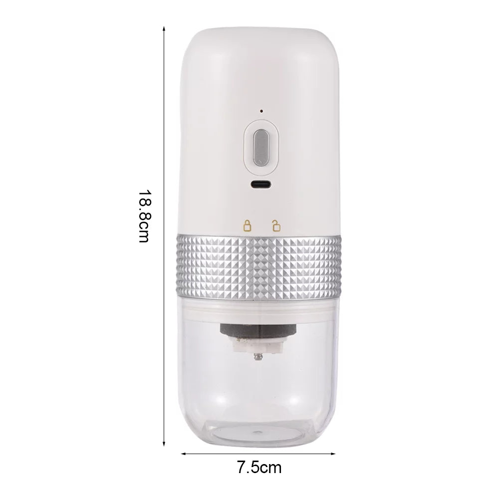 Portable Electric Burr Coffee Grinder 13W 200ml USB Rechargeable Adjustable Cordless J58464