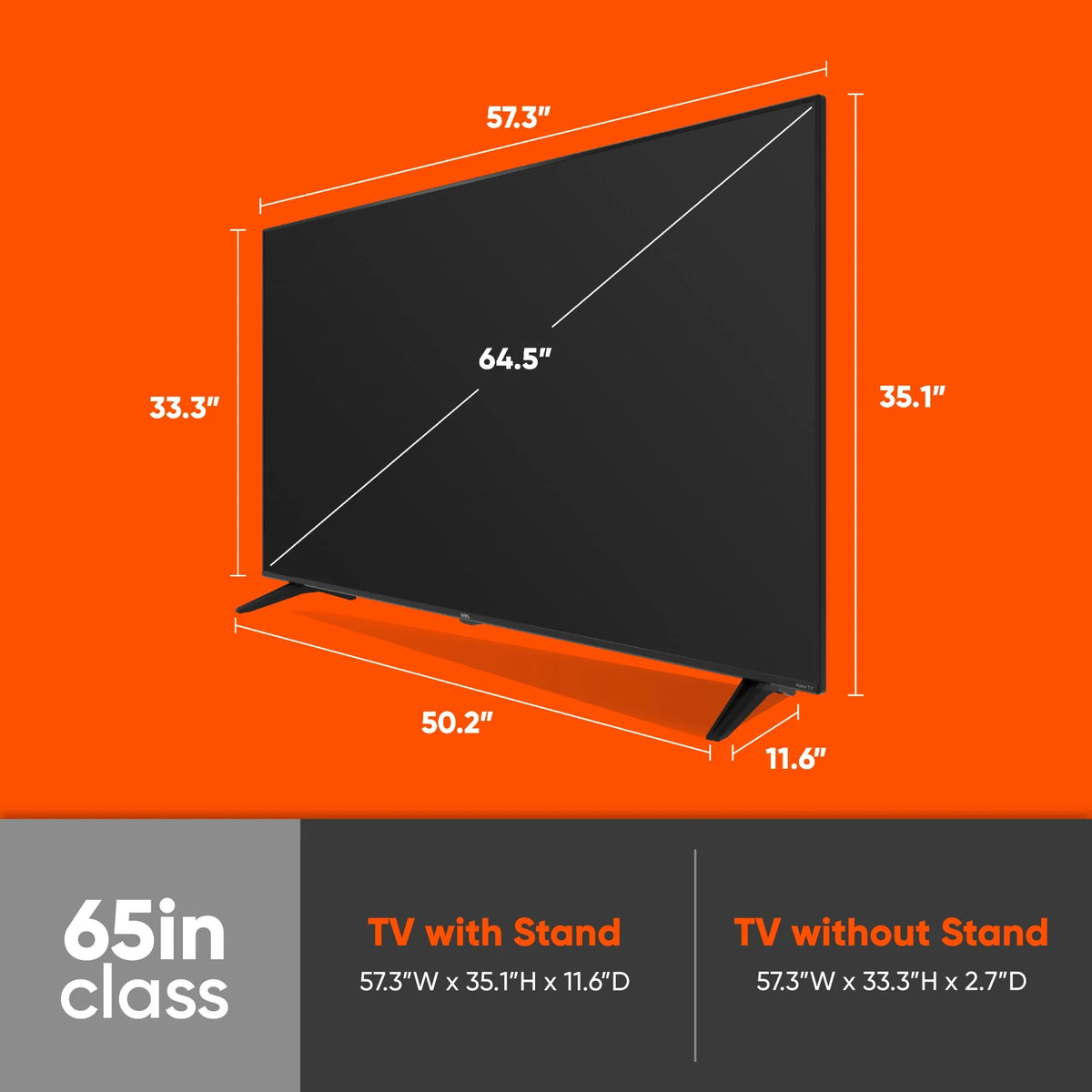 65” Class 4K UHD LED Smart Television HDR A8080