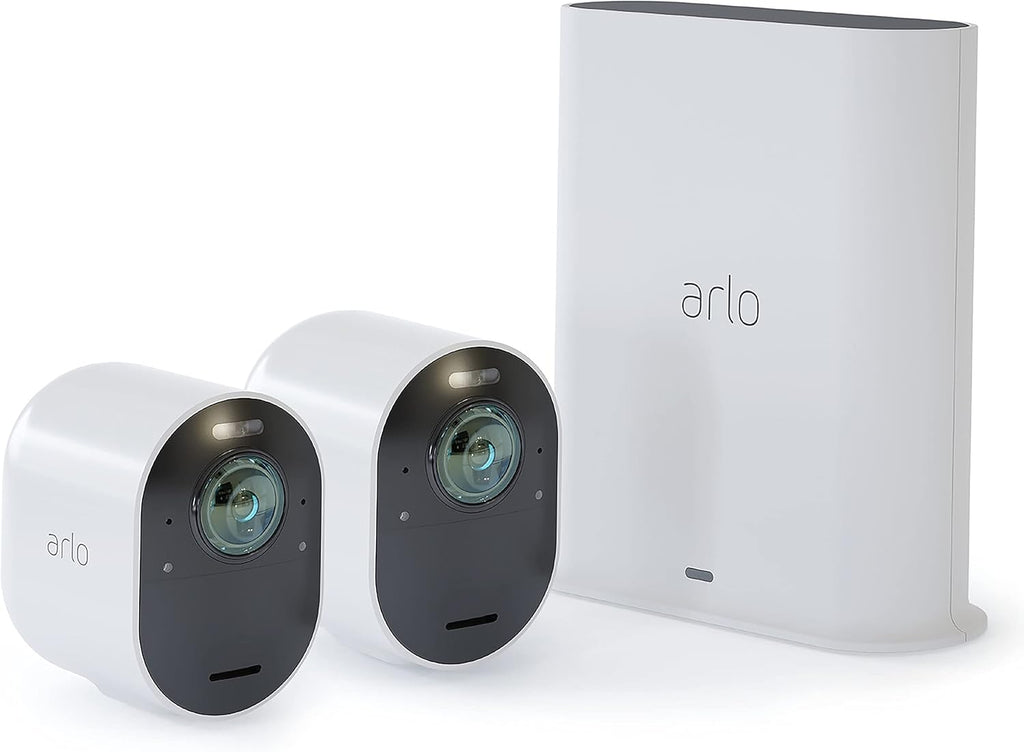 White 4K Wireless Security Camera System S928749