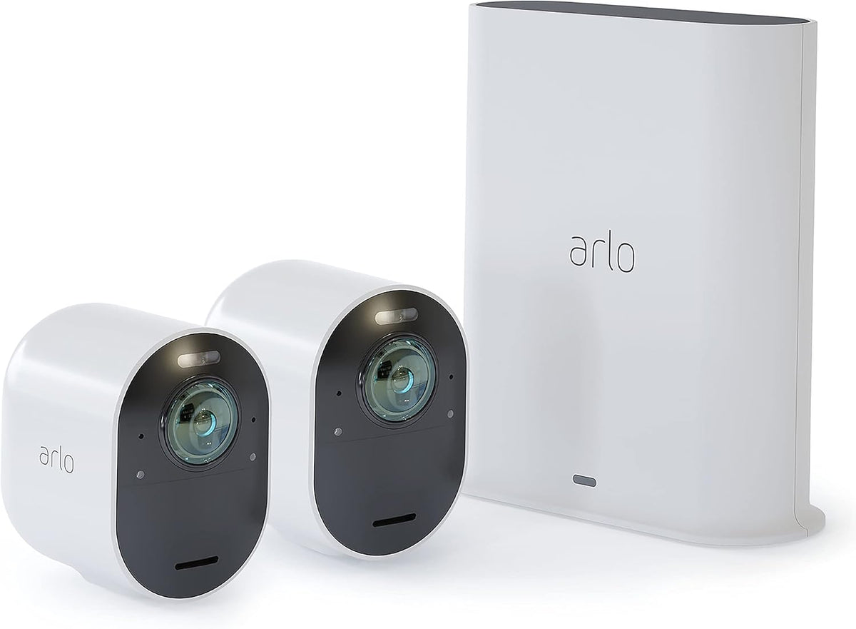 White 4K Wireless Security Camera System S928749