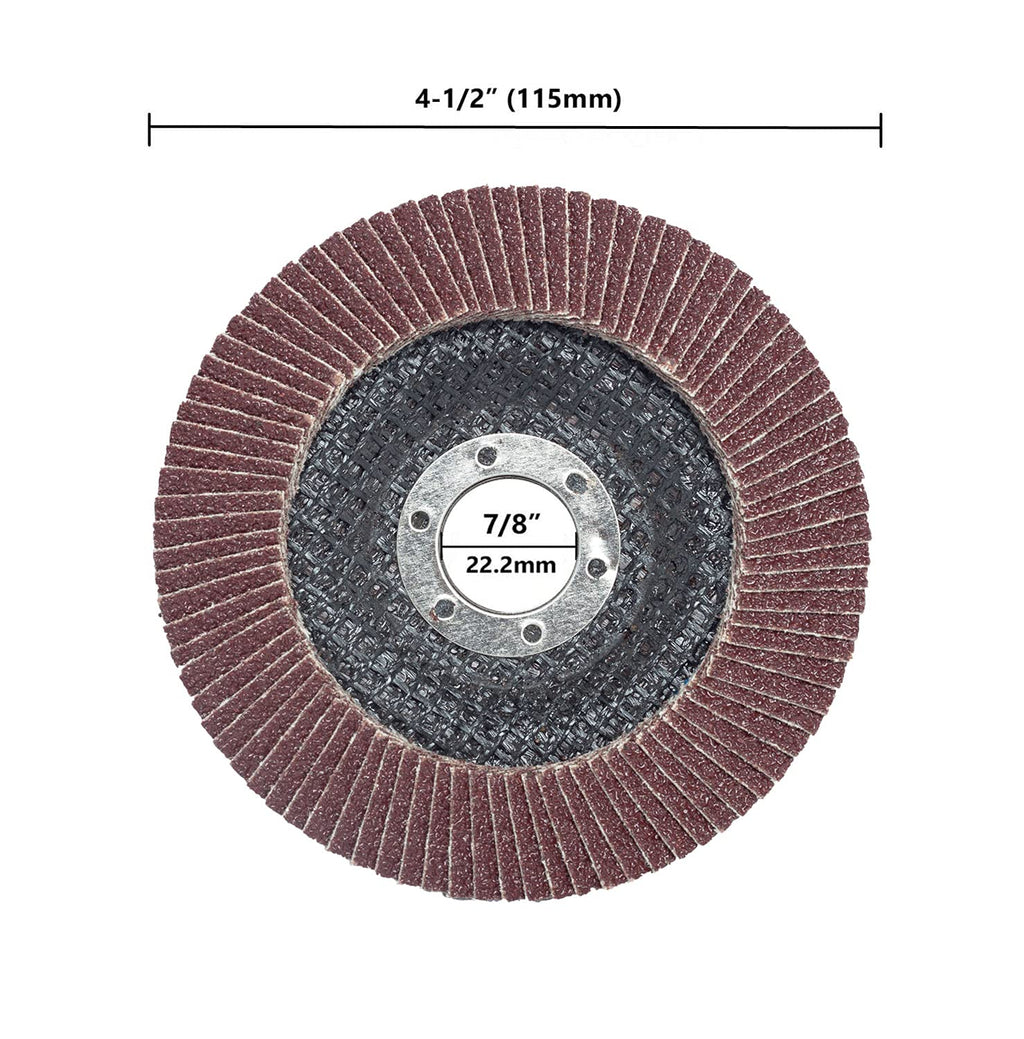 4.5" x 7/8" 50 Pack 40 Grit Type 27 Aluminum Oxide Abrasive Sanding Disc Z799593