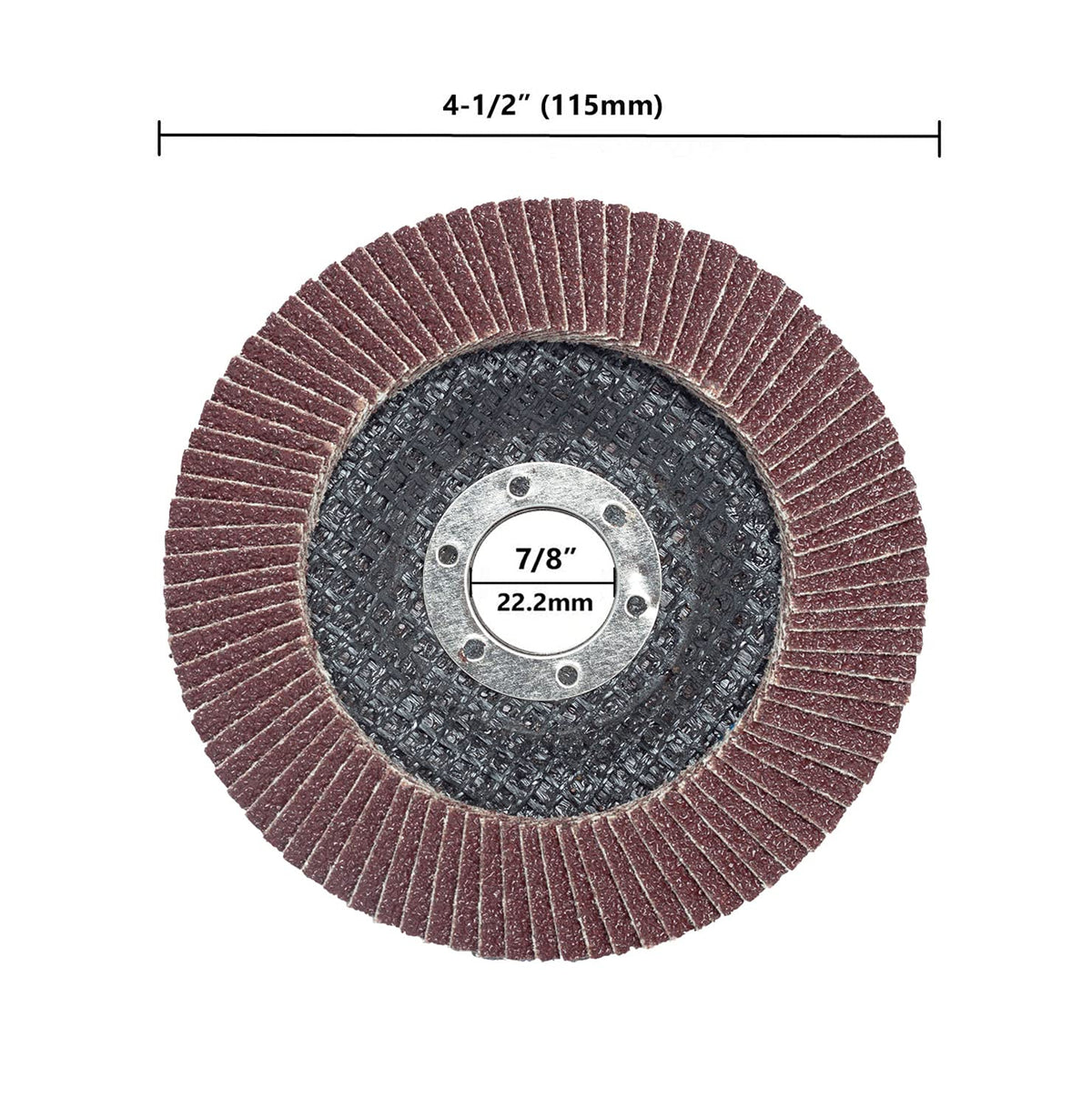 4.5" x 7/8" 50 Pack 40 Grit Type 27 Aluminum Oxide Abrasive Sanding Disc Z799593