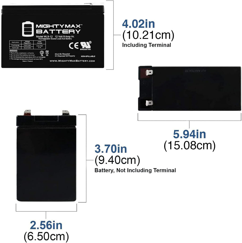 12 Volt 9 AH SLA Battery - Pack of 8 O149227