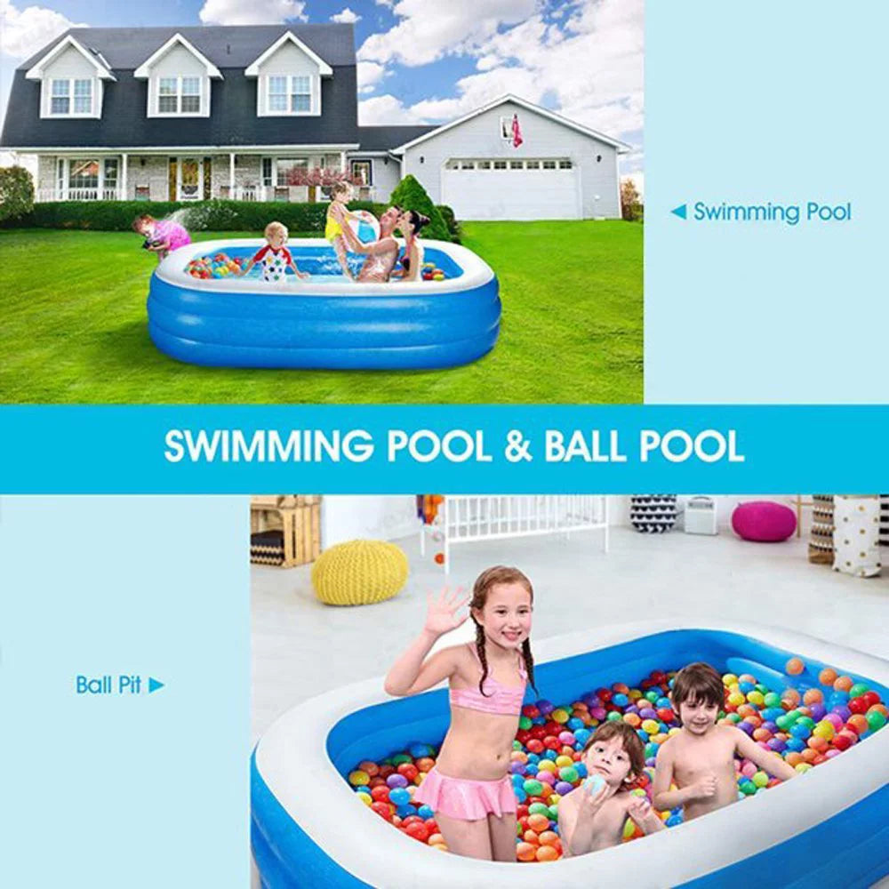 Inflatable Swimming Pools for Kids Blue Y169318