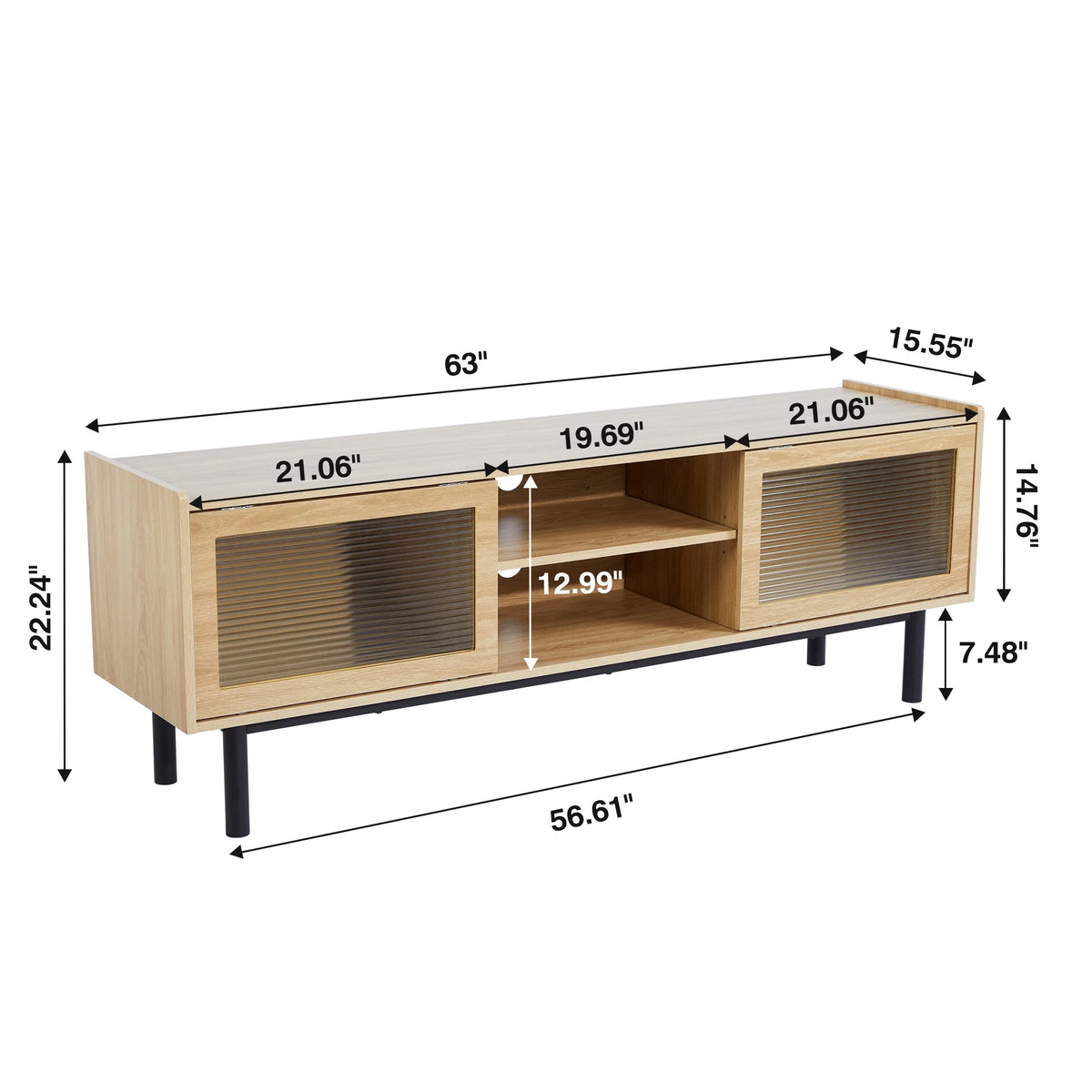 TV Stand up to 70 Natural Beige Q8058