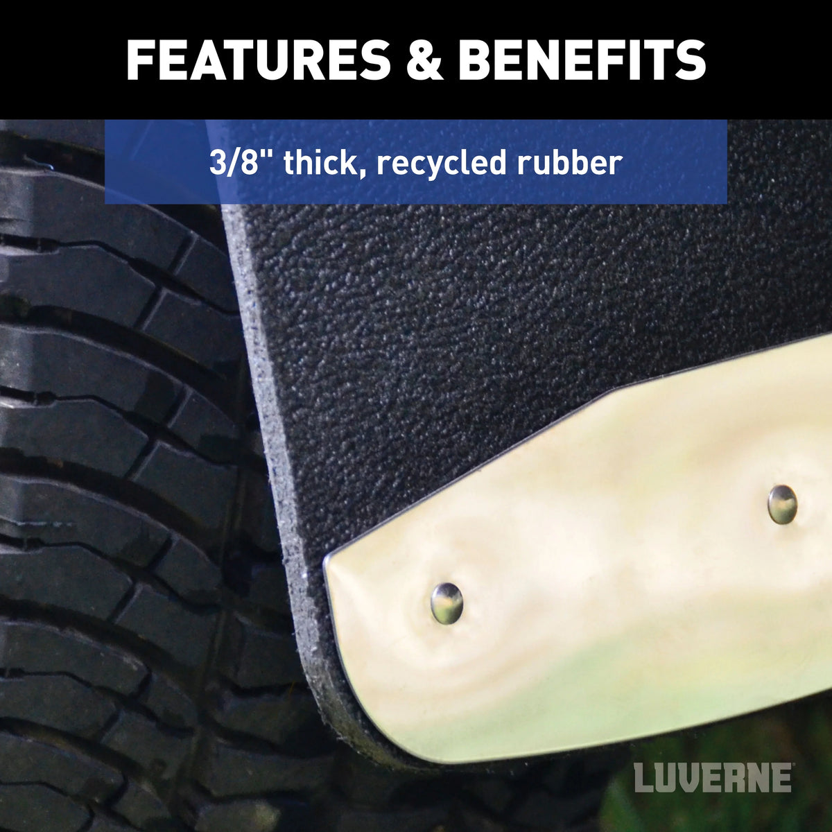 Textured Rubber Mud Guards, 2 Flaps F72147