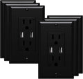 White 3.6A Dual USB Wall Outlet 6 Pack J737415