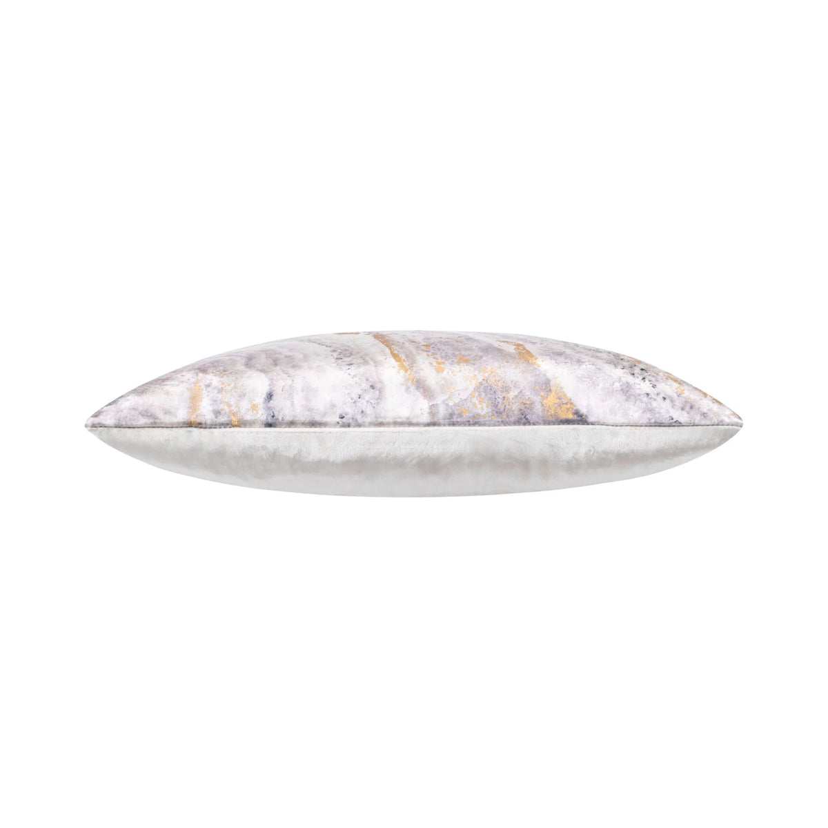 Gold and White Abstract Marble Rectangular Velvet Throw Pillow G77249