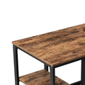 55 Inch Wood And Metal Desk With 2 Shelves B8444