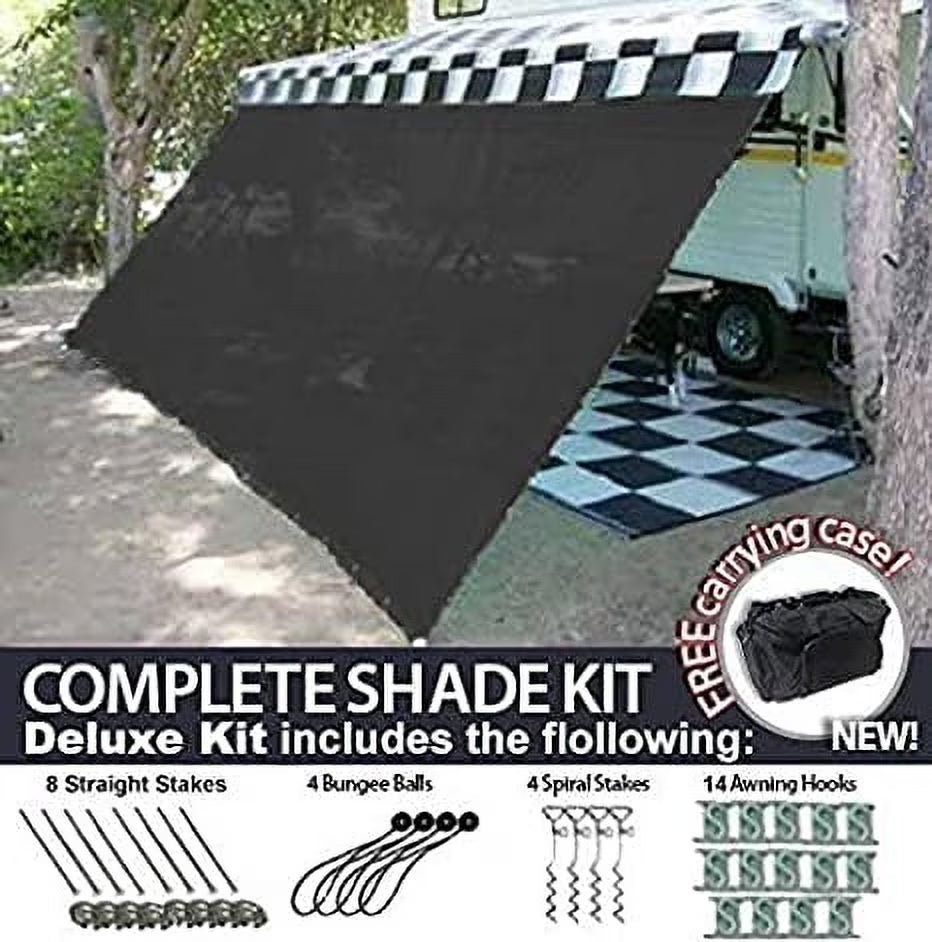 Black Motorhome Awning Shade Kit 10x15 N479
