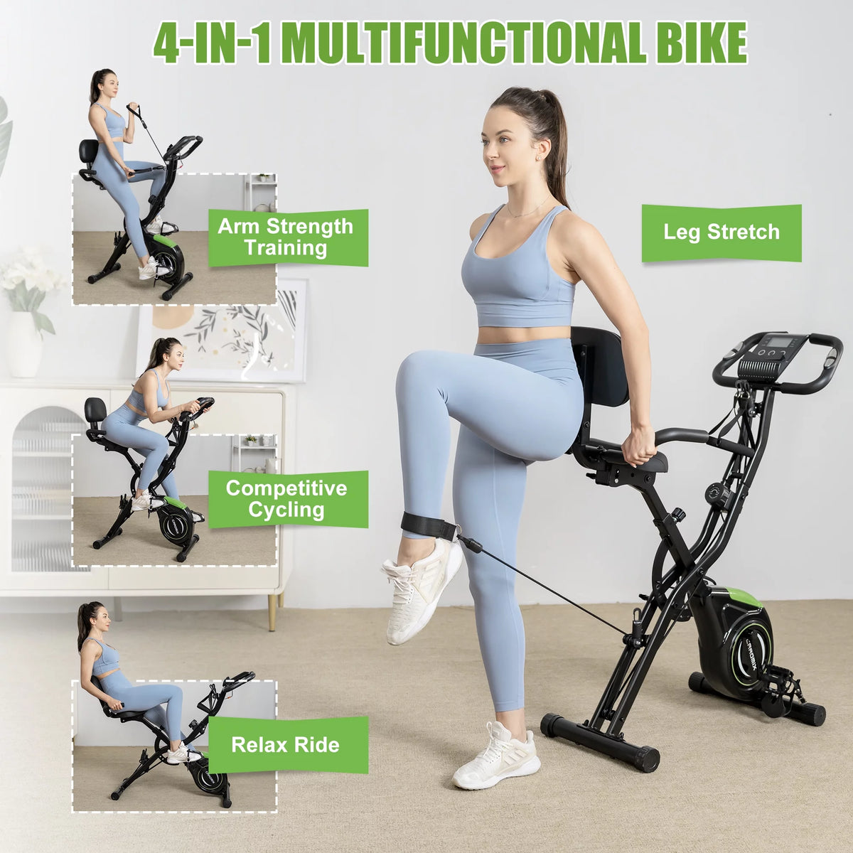 Folding Exercise Bike 16-Level Magnetic Resistance R760