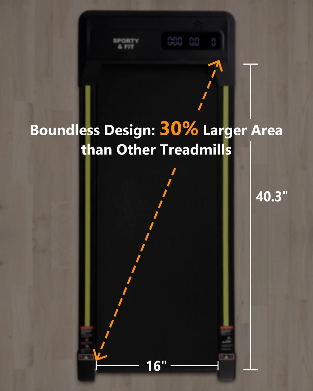 Walking Pad Treadmill 265 lb Capacity with LCD Display G473190