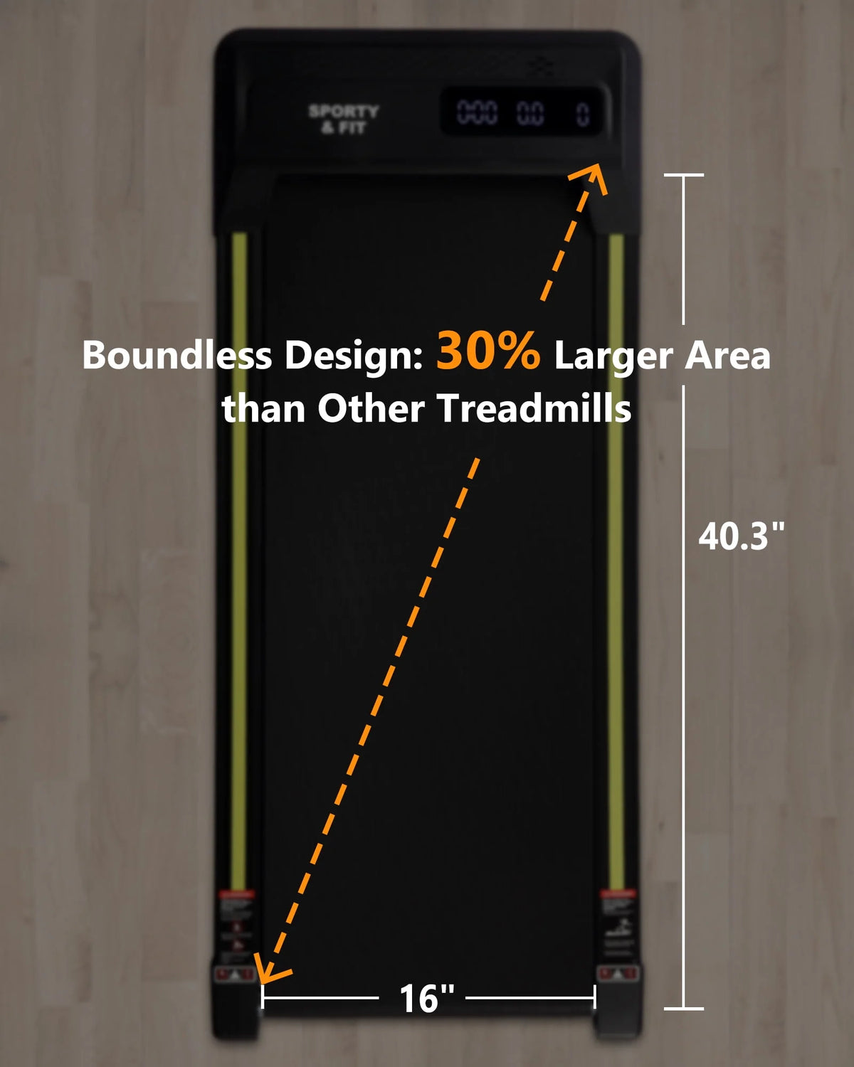 Walking Pad Treadmill 265 lb Capacity with LCD Display G473190
