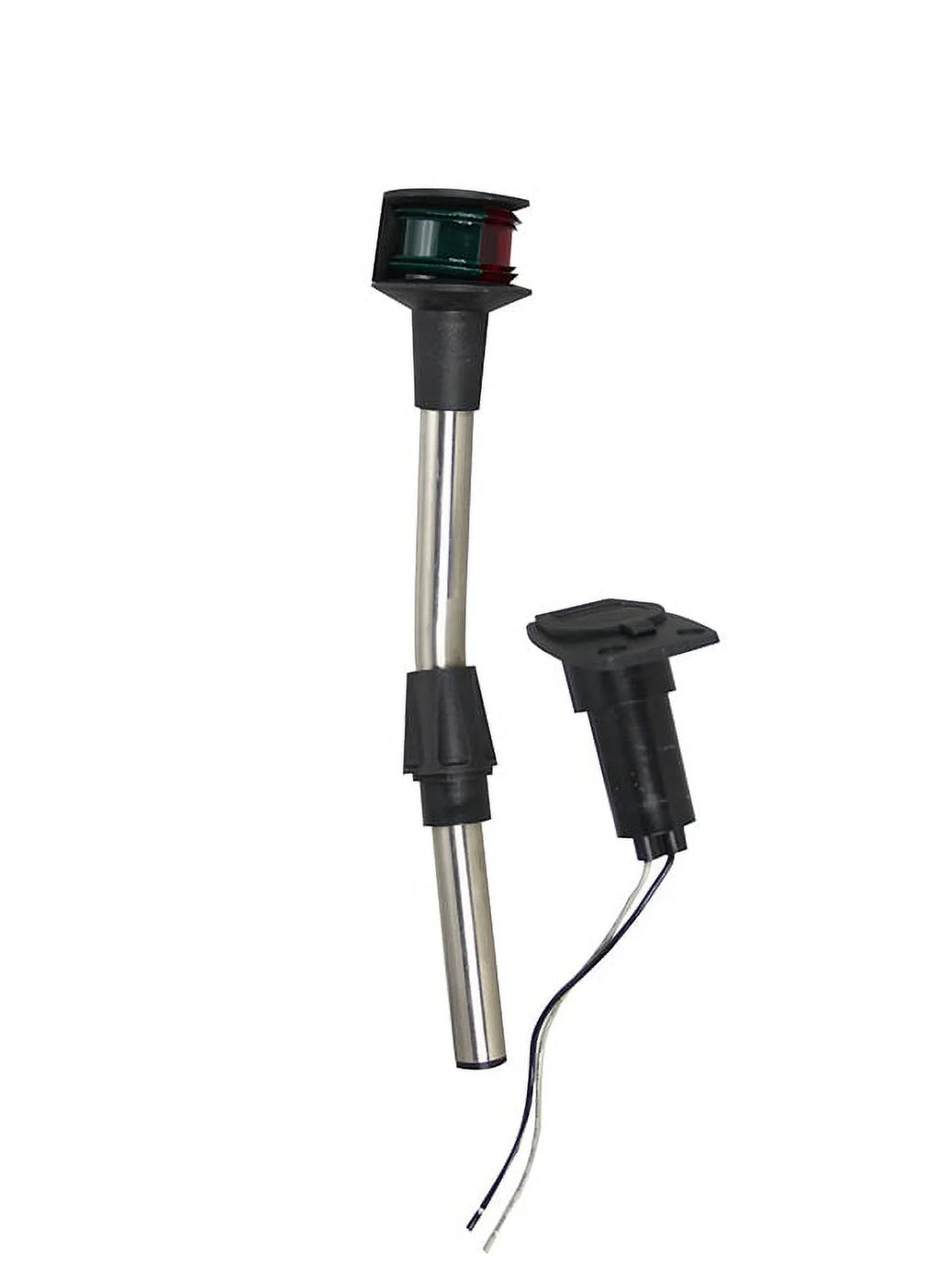 Red Green Angled Pole Bow Light with 2-Prong Pole Base D131573